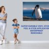 Penguins Wall Art - Self Adhesive Wall Decal, Animal Wall Decal, Bedroom Wall Sticker, Removable Vinyl, Wall Decoration