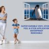 Penguins Wall Art - Self Adhesive Wall Decal, Animal Wall Decal, Bedroom Wall Sticker, Removable Vinyl, Wall Decoration