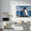 Penguins Wall Art - Self Adhesive Wall Decal, Animal Wall Decal, Bedroom Wall Sticker, Removable Vinyl, Wall Decoration