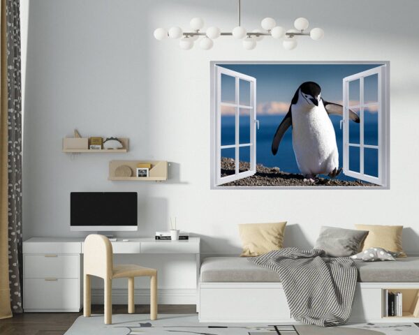 Penguins Wall Art - Self Adhesive Wall Decal, Animal Wall Decal, Bedroom Wall Sticker, Removable Vinyl, Wall Decoration