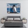 Penguins Wall Art - Self Adhesive Wall Decal, Animal Wall Decal, Bedroom Wall Sticker, Removable Vinyl, Wall Decoration