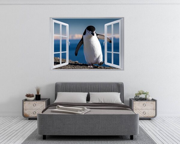 Penguins Wall Art - Self Adhesive Wall Decal, Animal Wall Decal, Bedroom Wall Sticker, Removable Vinyl, Wall Decoration