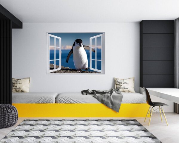 Penguins Wall Art - Self Adhesive Wall Decal, Animal Wall Decal, Bedroom Wall Sticker, Removable Vinyl, Wall Decoration