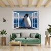 Penguins Wall Art - Self Adhesive Wall Decal, Animal Wall Decal, Bedroom Wall Sticker, Removable Vinyl, Wall Decoration