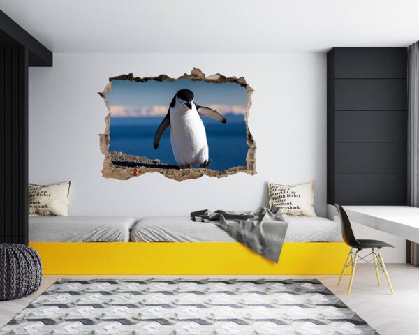 Penguins Wall Art - Self Adhesive Wall Decal, Animal Wall Decal, Bedroom Wall Sticker, Removable Vinyl, Wall Decoration