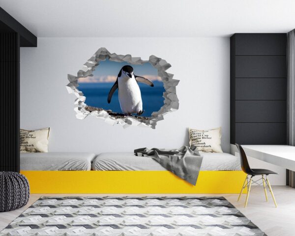 Penguins Wall Art - Self Adhesive Wall Decal, Animal Wall Decal, Bedroom Wall Sticker, Removable Vinyl, Wall Decoration