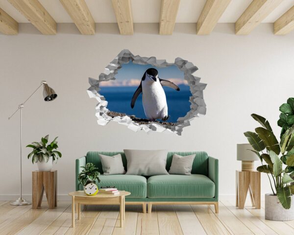 Penguins Wall Art - Self Adhesive Wall Decal, Animal Wall Decal, Bedroom Wall Sticker, Removable Vinyl, Wall Decoration