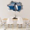 Penguins Wall Art - Self Adhesive Wall Decal, Animal Wall Decal, Bedroom Wall Sticker, Removable Vinyl, Wall Decoration