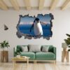 Penguins Wall Art - Self Adhesive Wall Decal, Animal Wall Decal, Bedroom Wall Sticker, Removable Vinyl, Wall Decoration