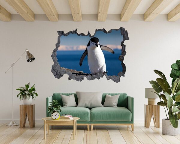 Penguins Wall Art - Self Adhesive Wall Decal, Animal Wall Decal, Bedroom Wall Sticker, Removable Vinyl, Wall Decoration