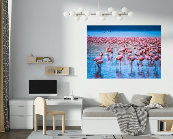 Flamingos Wall Sticker - Self Adhesive Wall Decal, Animal Wall Decal, Bedroom Wall Sticker, Removable Vinyl, Wall Decoration