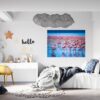 Flamingos Wall Sticker - Self Adhesive Wall Decal, Animal Wall Decal, Bedroom Wall Sticker, Removable Vinyl, Wall Decoration