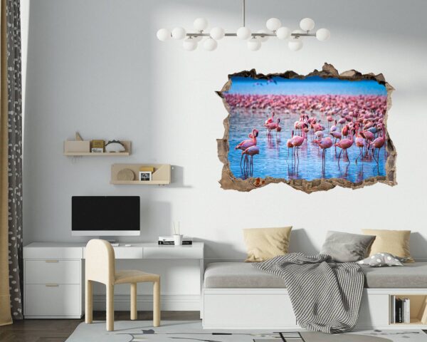 Flamingos Wall Sticker - Self Adhesive Wall Decal, Animal Wall Decal, Bedroom Wall Sticker, Removable Vinyl, Wall Decoration