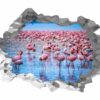 Flamingos Wall Sticker - Self Adhesive Wall Decal, Animal Wall Decal, Bedroom Wall Sticker, Removable Vinyl, Wall Decoration