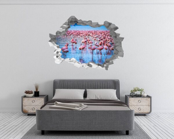 Flamingos Wall Sticker - Self Adhesive Wall Decal, Animal Wall Decal, Bedroom Wall Sticker, Removable Vinyl, Wall Decoration