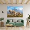 Safari Animals Wall Decal - Self Adhesive Wall Decal, Animal Wall Decal, Bedroom Wall Sticker, Removable Vinyl, Wall Decoration