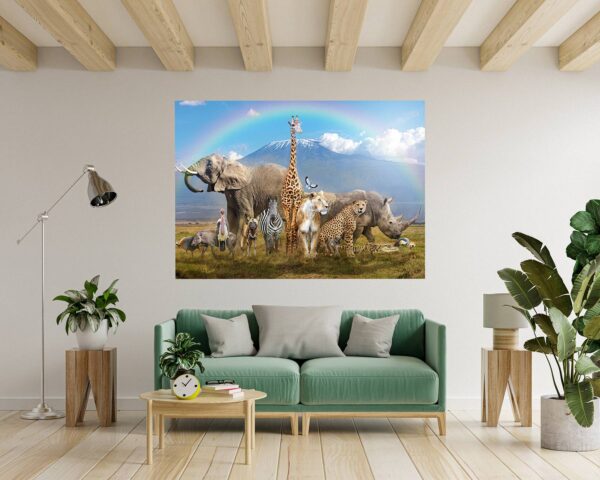 Safari Animals Wall Decal - Self Adhesive Wall Decal, Animal Wall Decal, Bedroom Wall Sticker, Removable Vinyl, Wall Decoration