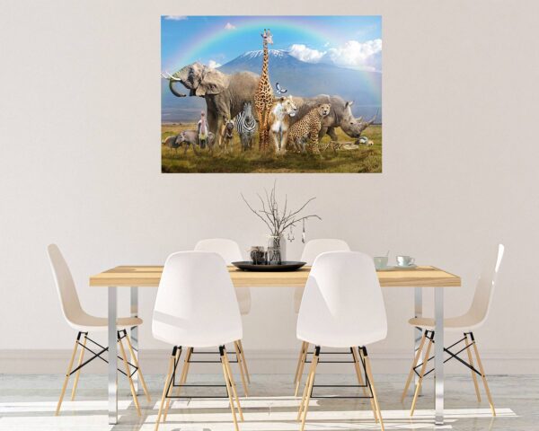 Safari Animals Wall Decal - Self Adhesive Wall Decal, Animal Wall Decal, Bedroom Wall Sticker, Removable Vinyl, Wall Decoration