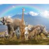 Safari Animals Wall Decal - Self Adhesive Wall Decal, Animal Wall Decal, Bedroom Wall Sticker, Removable Vinyl, Wall Decoration