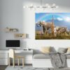 Safari Animals Wall Decal - Self Adhesive Wall Decal, Animal Wall Decal, Bedroom Wall Sticker, Removable Vinyl, Wall Decoration