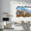 Safari Animals Wall Decal - Self Adhesive Wall Decal, Animal Wall Decal, Bedroom Wall Sticker, Removable Vinyl, Wall Decoration