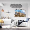 Safari Animals Wall Decal - Self Adhesive Wall Decal, Animal Wall Decal, Bedroom Wall Sticker, Removable Vinyl, Wall Decoration