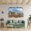 Safari Animals Wall Decal - Self Adhesive Wall Decal, Animal Wall Decal, Bedroom Wall Sticker, Removable Vinyl, Wall Decoration