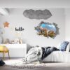 Safari Animals Wall Decal - Self Adhesive Wall Decal, Animal Wall Decal, Bedroom Wall Sticker, Removable Vinyl, Wall Decoration