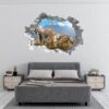 Safari Animals Wall Decal - Self Adhesive Wall Decal, Animal Wall Decal, Bedroom Wall Sticker, Removable Vinyl, Wall Decoration