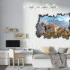 Safari Animals Wall Decal - Self Adhesive Wall Decal, Animal Wall Decal, Bedroom Wall Sticker, Removable Vinyl, Wall Decoration