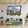 Safari Animals Wall Decal - Self Adhesive Wall Decal, Animal Wall Decal, Bedroom Wall Sticker, Removable Vinyl, Wall Decoration