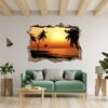 Wall Sticker Decal - Self Adhesive Wall Sticker, Vinyl Wall Sticker ,Beach Wall Art, Wall Decor for Bedroom, Easy To apply, Wall Decor, Living Room Wall Sticker