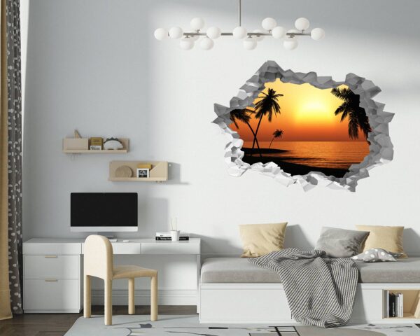 Wall Sticker Decal - Self Adhesive Wall Sticker, Vinyl Wall Sticker ,Beach Wall Art, Wall Decor for Bedroom, Easy To apply, Wall Decor, Living Room Wall Sticker