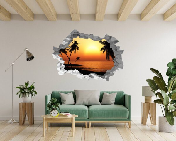 Wall Sticker Decal - Self Adhesive Wall Sticker, Vinyl Wall Sticker ,Beach Wall Art, Wall Decor for Bedroom, Easy To apply, Wall Decor, Living Room Wall Sticker