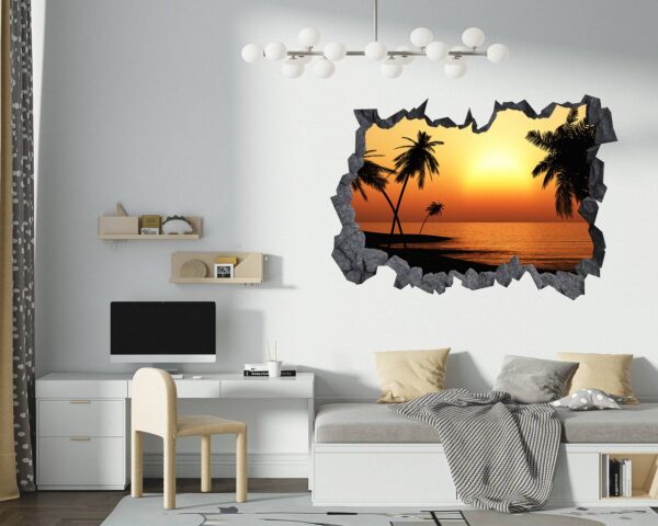 Wall Sticker Decal - Self Adhesive Wall Sticker, Vinyl Wall Sticker ,Beach Wall Art, Wall Decor for Bedroom, Easy To apply, Wall Decor, Living Room Wall Sticker