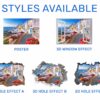 Santorini Wall Sticker - Self Adhesive Wall Sticker, City Landscape Art, Wall Decoration, Removable Vinyl, Easy To Install