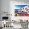 Santorini Wall Sticker - Self Adhesive Wall Sticker, City Landscape Art, Wall Decoration, Removable Vinyl, Easy To Install