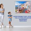 Santorini Wall Sticker - Self Adhesive Wall Sticker, City Landscape Art, Wall Decoration, Removable Vinyl, Easy To Install