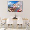 Santorini Wall Sticker - Self Adhesive Wall Sticker, City Landscape Art, Wall Decoration, Removable Vinyl, Easy To Install