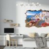 Santorini Wall Sticker - Self Adhesive Wall Sticker, City Landscape Art, Wall Decoration, Removable Vinyl, Easy To Install