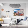 Santorini Wall Sticker - Self Adhesive Wall Sticker, City Landscape Art, Wall Decoration, Removable Vinyl, Easy To Install