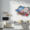 Santorini Wall Sticker - Self Adhesive Wall Sticker, City Landscape Art, Wall Decoration, Removable Vinyl, Easy To Install