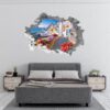 Santorini Wall Sticker - Self Adhesive Wall Sticker, City Landscape Art, Wall Decoration, Removable Vinyl, Easy To Install