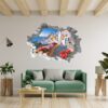 Santorini Wall Sticker - Self Adhesive Wall Sticker, City Landscape Art, Wall Decoration, Removable Vinyl, Easy To Install