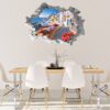 Santorini Wall Sticker - Self Adhesive Wall Sticker, City Landscape Art, Wall Decoration, Removable Vinyl, Easy To Install