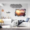 Mountain Wall Decor - Self Adhesive Wall Sticker, Vinyl Wall Decal ,Nature Wall Sticker, Wall Decor for Bedroom, Easy To apply, Wall Decor, Living Room Wall Sticker