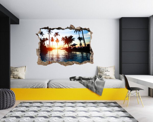 Wall Sticker Beach - Peel and Stick Wall Decal, Vinyl Wall Sticker ,Beach Wall Art, Wall Decor for Bedroom, Easy To apply, Wall Decor, Living Room Wall Sticker