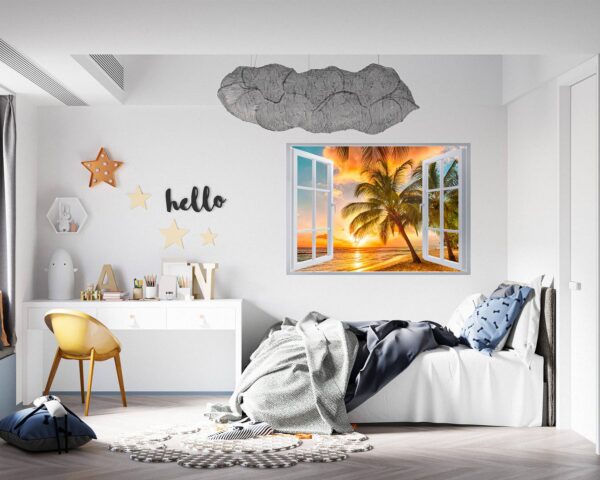 Wall Decal Ocean - Peel and Stick Wall Decal, Vinyl Wall Decal ,Nature Wall Sticker, Wall Decor for Bedroom, Easy To apply, Wall Decor, Living Room Wall Sticker