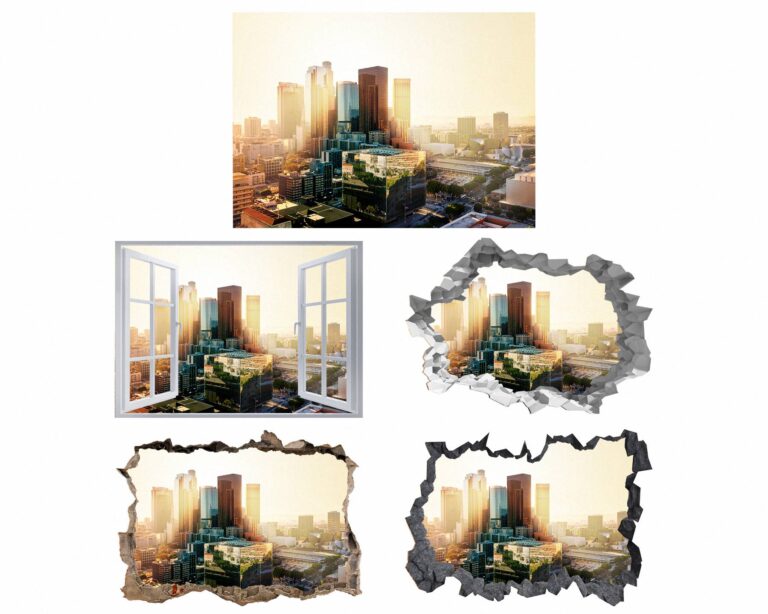 Singapore Wall Decor - Self Adhesive Wall Sticker, City Landscape Art, Wall Decoration, Removable Vinyl, Easy To Install