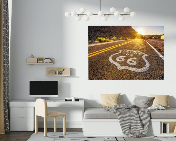 Route 66 Wall Decal - Peel and Stick Wall Decal, Vinyl Wall Decal ,Nature Wall Sticker, Wall Decor for Bedroom, Easy To apply, Wall Decor, Living Room Wall Sticker